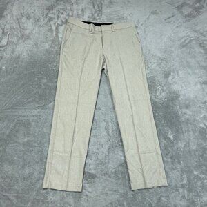 Kenneth Cole Slim Fit Performance Dress Pants Tan 34x30 Stretch a1066